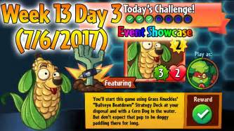 In the players hand is 2 Cat Ladies, a Secret Agent, a Witch's Familiar, and a Locust Swarm. . Pvz heroes daily challenge
